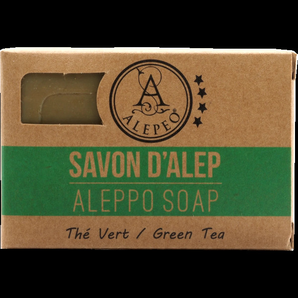 ALEPEO Aleppo Olivenölseife mit Grüner Tee-Duft 100 g